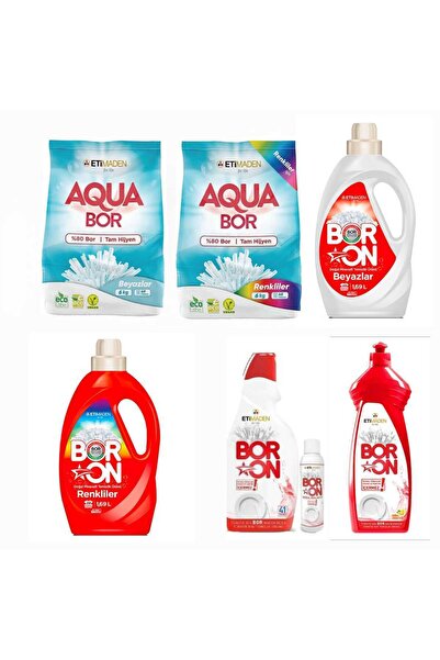 Boron Aqua Bor Full+Full Temizlik Seti Etimaden Full Temizlik Ürünler Seti Hijyen Paketi