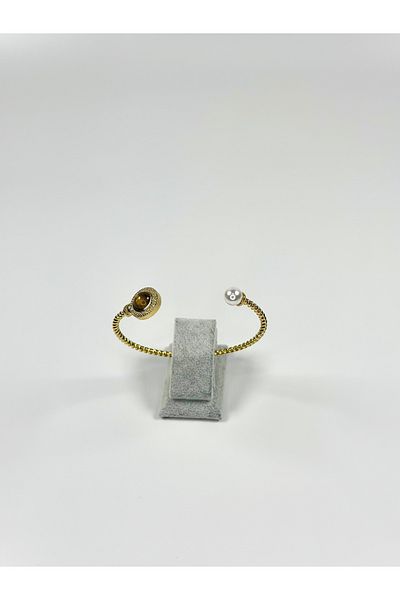 Store 316L Steel Tiger Eye Gold Tarnish Bracelet