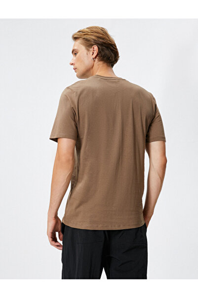 Koton Uzakdoğu Baskılı Tişört Bisiklet Yaka Kısa Kollu Pamuklu