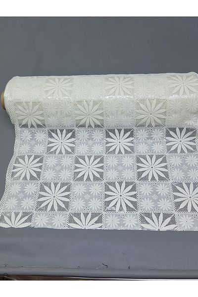 Başak Ev Tekstili Λευκό PVC Chaise Lace Rack και ντουλάπι με κάλυμμα Runner