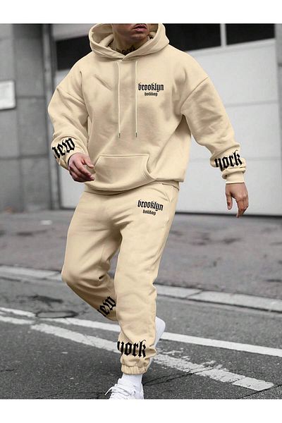 LUNAVISTA New Yourk Printed Unisex Oversize Tracksuit Set