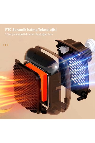 İsmiyle Al 800 Watt Socket Type Remote Controlled Portable Heater (Timer) (Om-121 - Isl2837-7472