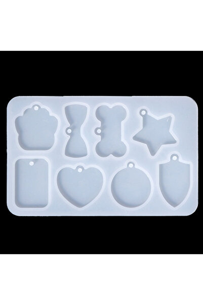 cnk craft shop Epoksi Çoklu Kalıp 10 Tasarım Pati Kedi Silikon Kalıp Şeffaf E...