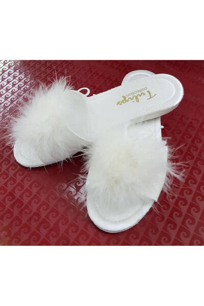 Ceyyiz Tulips Heelless Goose Feather Slippers 561