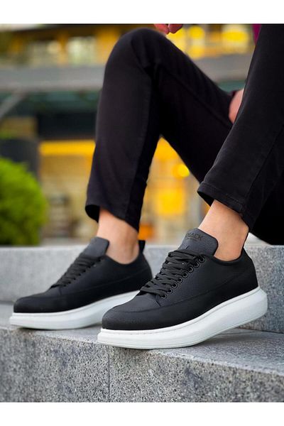 Knack Casual Shoes 814 Black (WHITE SOLE)