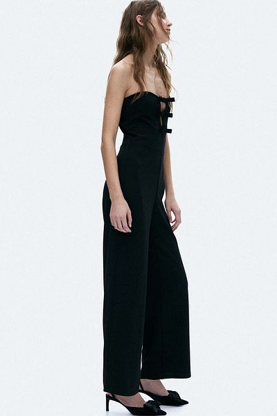 H&M Bow-front bandeau jumpsuit