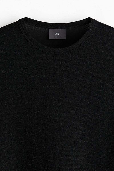 H&M Regular Fit Glittery T-shirt