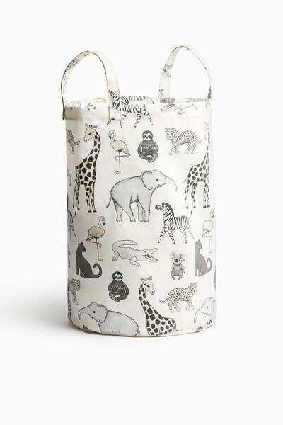 H&M سلة تخزين منقوشة