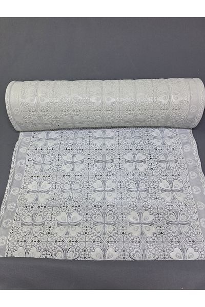 Başak Ev Tekstili Raft și dulap din dantelă cu cuburi din PVC alb