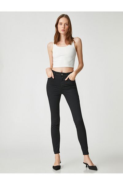 Koton Skinny Jeans Slim Fit High Waist Pocket