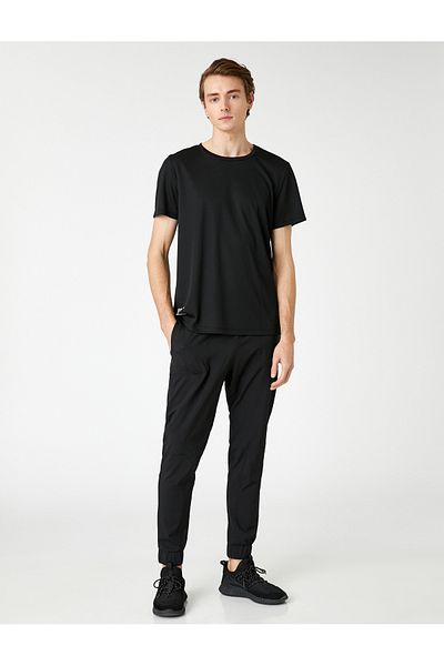 Koton Jogger, gewebte Sport-Jogginghose, elastische Taillentasche, Fallschirmstoff