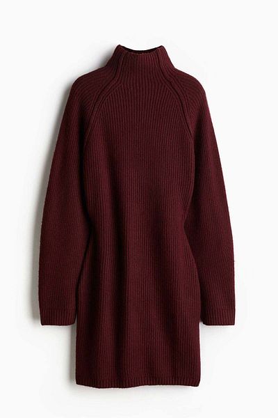 H&M Rib-knit turtleneck dress