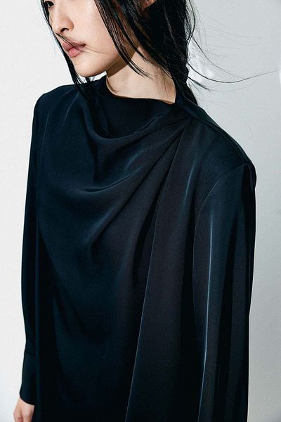 H&M Draped twill dress