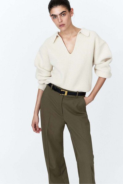 H&M Flared twill trousers