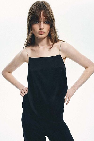 H&M Rhinestone-strap top