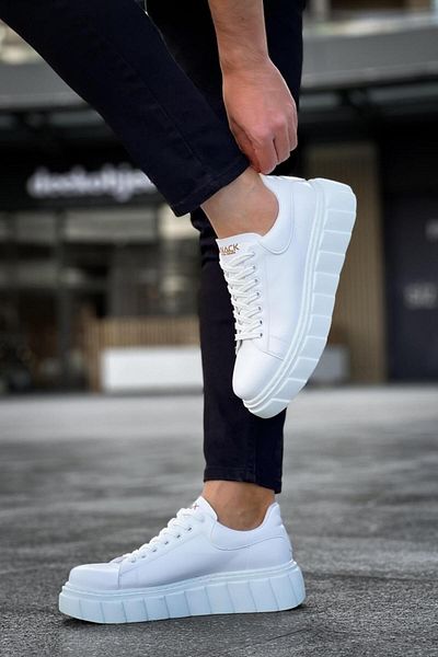Knack Pantofi casual albi cu talpă înaltă - 144 modele