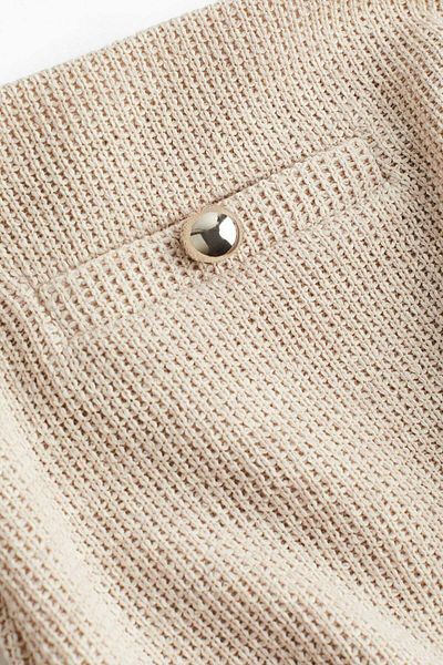 H&M Textured-knit mini skirt