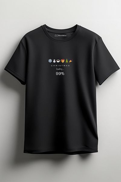 SM Satranç Medya Χριστουγεννιάτικο 99 Loading εμπριμέ μπλουζάκι Unisex