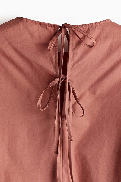 H&M Tie-detail cotton blouse