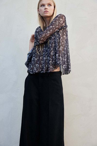 H&M Wide Tailored Trousers