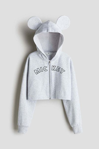 H&M Motif-detail zip-through hoodie