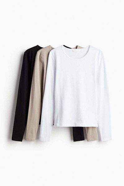 H&M 3-pack jersey tops