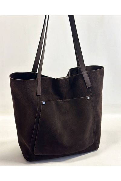 çkn sedat çakan çanta & fular & aksesuar Geanta tote model geanta de umar dama din piele intoarsa naturala