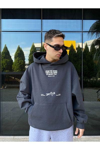 XPUPPETWEAR Mount Fuji Printed Hoodie Sweatshirt