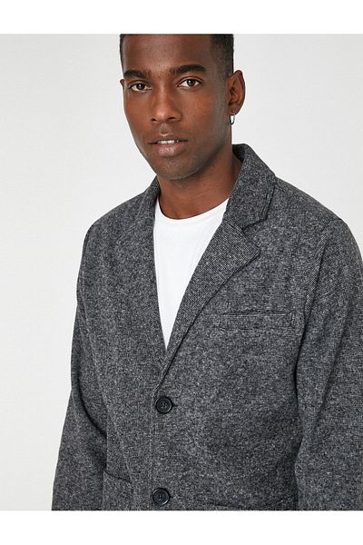 Koton Basic Jacket with Pocket Detail Buttons