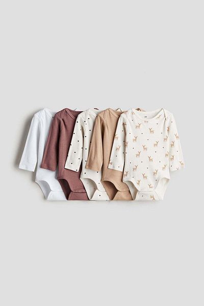 H&M 5-pack long-sleeved bodysuits
