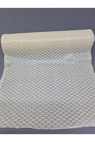 Başak Ev Tekstili Culoarea crem PVC Trim Lace Runner - Acoperire pentru rafturi și dulapuri