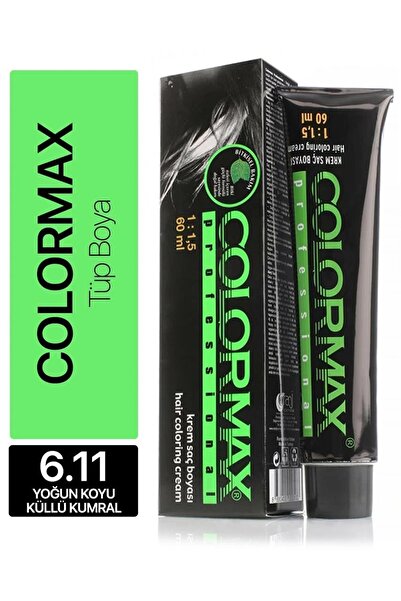 Colormax Tüp Saç Boyası No: 6.11 Yoğun Koyu Küllü Kumral 60 ml