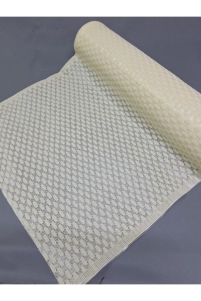 Başak Ev Tekstili Culoarea crem PVC Trim Lace Runner - Acoperire pentru rafturi și dulapuri