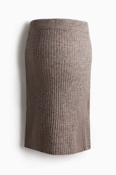 H&M MAMA Rib-knit skirt