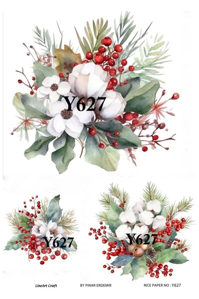 LİNEART سلسلة Y627 للعام الجديد - زهرة نحاسية مقاس 29*42 سم