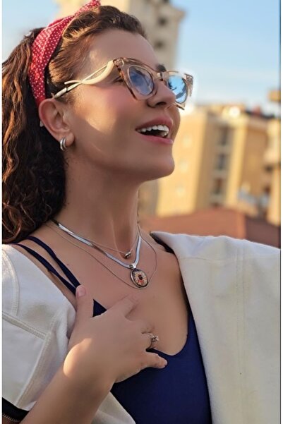 MODA İris Fotoğraf Kolye - Çift Zincirli-Kişiye Özel-Paslanmaz Çelik