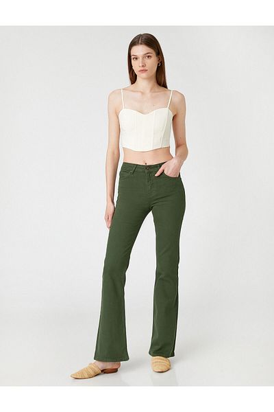 Koton Regular Waist Slim Cut Spanish Leg Jeans