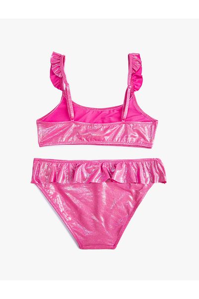 Koton Set bikini 2 piese cu volant lucios