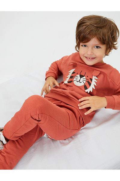 Koton Basic Jogger Sweatpants with Tie Waist Pocket Cotton