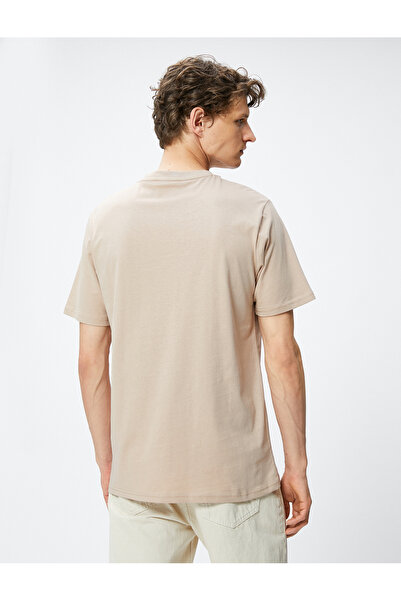 Koton Κεντητό T-Shirt με λαιμόκοψη βαμβακερό με κοντό μανίκι