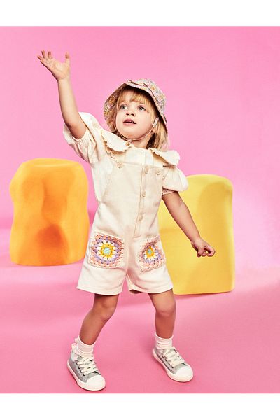 Koton Jumpsuit Shorts Farbal Knitwear Detailed Cotton