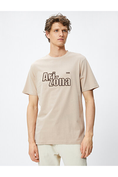 Koton Κεντητό T-Shirt με λαιμόκοψη βαμβακερό με κοντό μανίκι