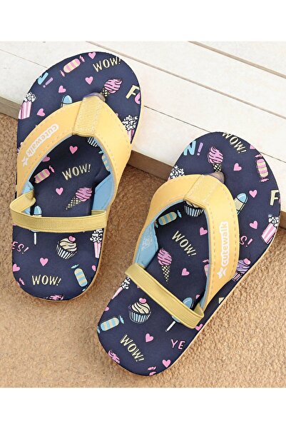 Cute Walk by Babyhug شبشب بحزام خلفي مطبوع عليه قلب - أزرق