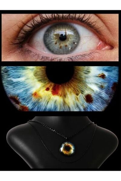 MODA İris Fotoğraf Kolye  Black- Kişiye Özel Tasarlanır