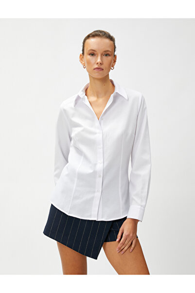 Koton Basic Poplin ing, hosszú ujjú darts