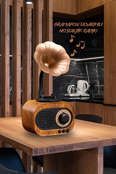 Janva B5 Nostaljik Mini Radyo Gramofon Bluetooth/radyo/usb/sd Speaker B5t