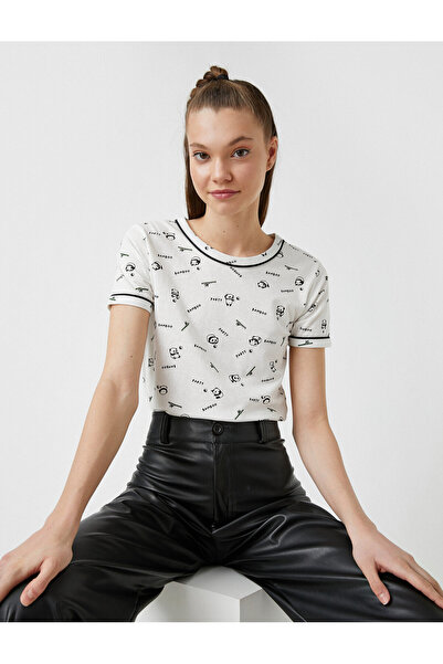 Koton Μπλουζάκι με κοντό μανίκι Slim Fit