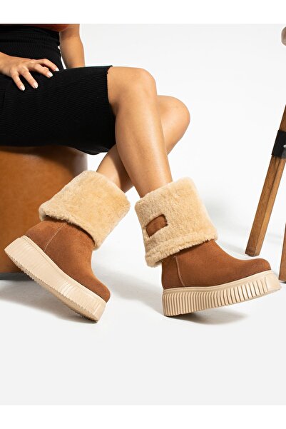 Genel Markalar Punto Kadın Kürklü Düz Günlük Bot