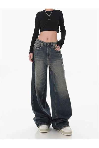 DEEFWEAR Y2K Unisex Baggy Jean Trousers - Antique Design