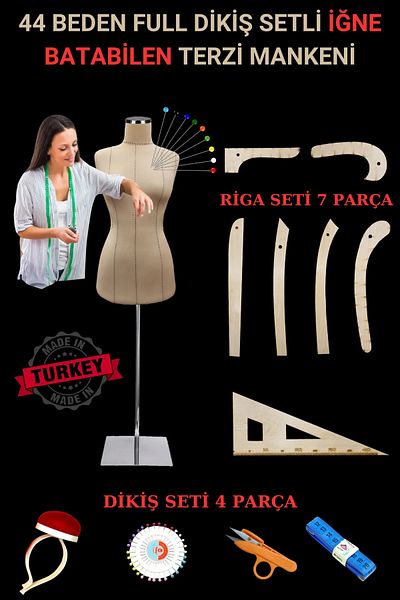 Manken İstanbul Punto Linen Special Fabric - Κατασκευασμένο μανεκέν με Riga και λεπτομέρεια ραφής (μέγεθος 36-46)